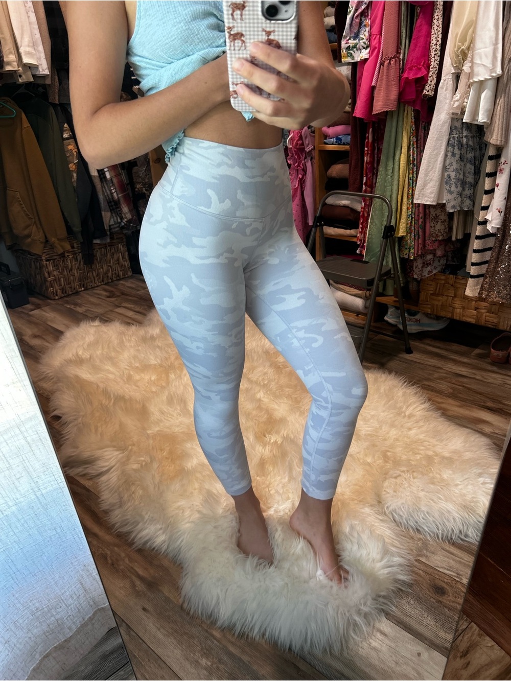 Lululemon wunder under high-rise cropped camo leggings